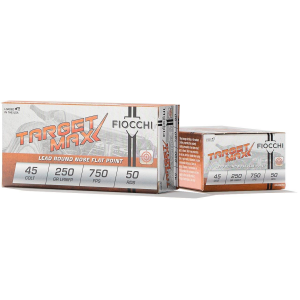 Fiocchi Target Max SCHEELS Exclusive LRNFP 45 Long Colt Handgun Ammunition 50 Round Box
