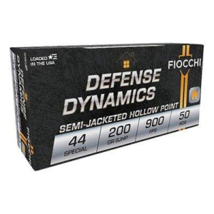 Fiocchi Defense Dynamics JHP 44 Special Handgun Ammunition 50 Round Box