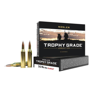 Nosler Accubond Trophy Grade 243 Winchester Rifle Ammunition 20 Round Box