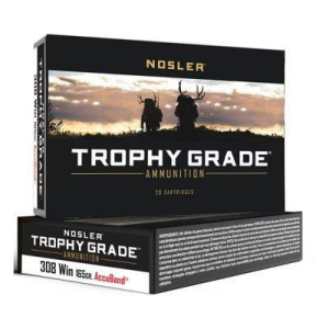 Nosler Accubond Trophy Grade 308 Winchester Rifle Ammunition 20 Round Box