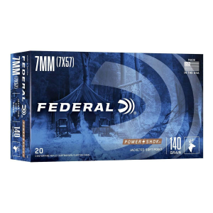 Federal Power Shok 7mm Mauser Rifle Ammunition 20 Round Box