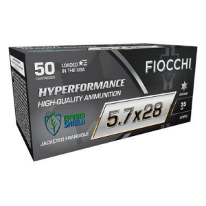 Fiocchi Hyperformance Jacketed Frangible Hollow Point 5.7x28mm Handgun Ammunition 50 Round Box