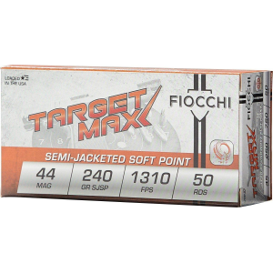 Fiocchi Target Max SCHEELS Exclusive JSP 44 Remington Magnum Handgun Ammunition 50 Round Box