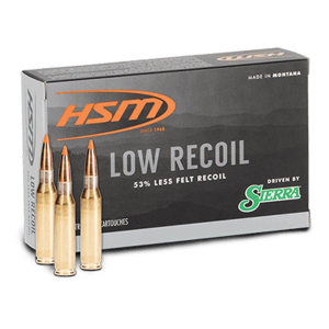HSM Low Recoil Sierra Bullet Hunting 308 Winchester Rifle Ammunition 20 Round Box
