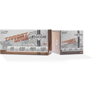 Fiocchi Target Max SCHEELS Exclusive 45 ACP Handgun Ammunition 100 Round Box