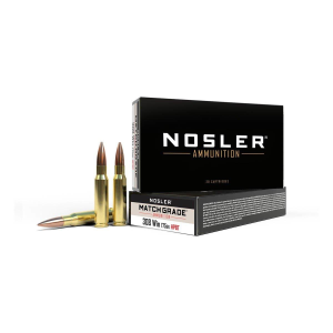 Nosler Custom Competition Match Grade 308 Winchester Rifle Ammunition 20 Round Box