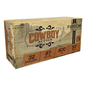 Fiocchi Cowboy Action 32 S&W Long Handgun Ammunition 50 Round Box