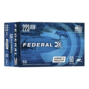 Federal Varmint & Predator JHP 223 Remington Rifle Ammunition 50 Round Box