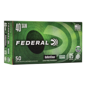 Federal BallistiClean Lead Free Frangible 40 S&W Handgun Ammunition 50 Round Box