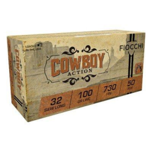 Fiocchi Cowboy Action 32 S&W Long Handgun Ammunition 50 Round Box
