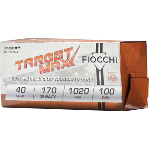 Fiocchi Target Max SCHEELS Exclusive 40 S&W Handgun Ammunition 100 Round Box