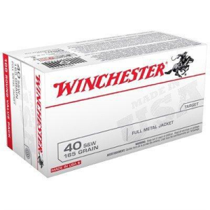 Winchester USA Target FMJ 40 S&W Handgun Ammunition 100 Round Box