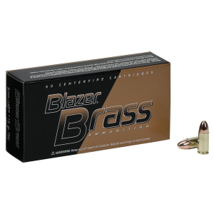 Blazer Ammunition Blazer Brass FMJ 9mm Handgun Ammunition 100 Round Box