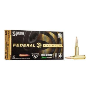 Federal Premium Gold Medal Sierra MatchKing 224 Valkyrie Rifle Ammunition 20 Round Box