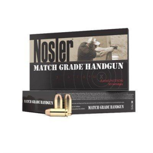 Nosler Match Grade Ammo 230 gr JHP 45 ACP Handgun Ammunition 50 Round Box