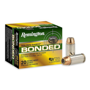 Remington Golden Saber Bonded JHP 40 S&W Handgun Ammunition 20 Round Box
