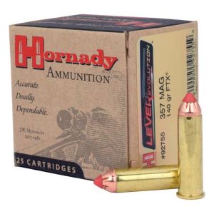 Hornady LEVERevolution FTX 357 Magnum Handgun Ammunition 25 Round Box