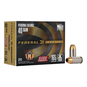 Federal Personal Defense Hydra-Shok Deep 40 S&W Handgun Ammunition 20 Round Box