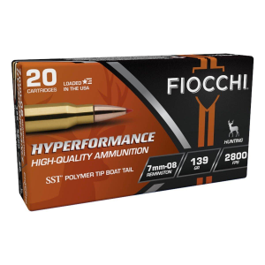 Fiocchi Hyperformance SST 7mm-08 Remington Rifle Ammunition 20 Round Box