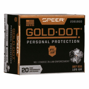 Speer Gold Dot Personal Protection 357 SIG Handgun Ammunition 20 Round Box