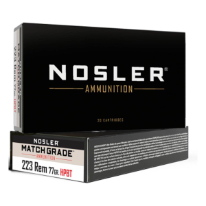 Nosler Custom Competition Match Grade 223 Remington Rifle Ammunition 20 Round Box
