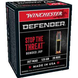 Winchester Defender 357 Magnum Handgun Ammunition 20 Round Box