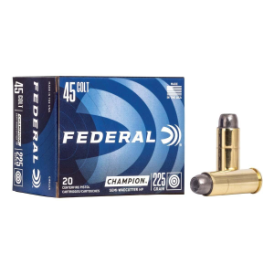 Federal Champion Training Semi-Wadcutter HP 45 Long Colt Handgun Ammunition 20 Round Box