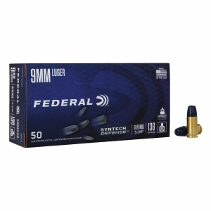 Federal Syntech Defense Segmented JHP 9mm Handgun Ammunition 50 Round Box