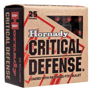 Hornady Critical Defense FTX 38 Special +P Handgun Ammunition 25 Round Box