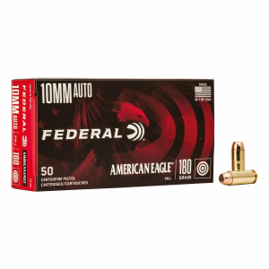 Federal American Eagle FMJ 10mm Auto Handgun Ammunition 50 Round Box
