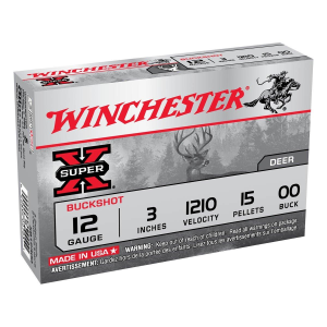 Winchester Super X Buckshot 12 Gauge Shotshells 15 Round Box