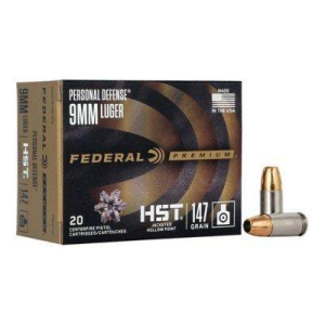 Federal Personal Defense HST JHP 9mm Handgun Ammunition 20 Round Box