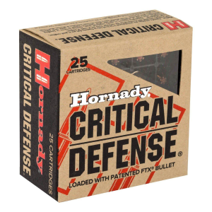 Hornady Critical Defense FTX 25 ACP Handgun Ammunition 25 Round Box