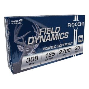 Fiocchi Field Dynamics 308 Winchester Rifle Ammunition 20 Round Box
