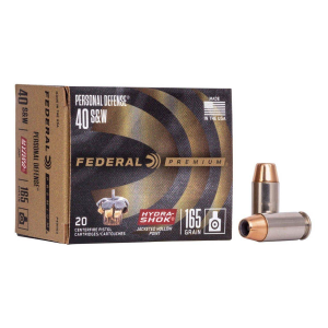 Federal Personal Defense Hydra-Shok 40 S&W Handgun Ammunition 20 Round Box