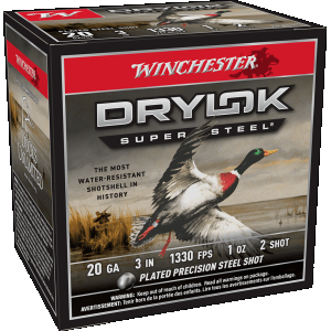 Winchester Drylok Super Steel HV Waterfowl Shotshells 20 Gauge Shotshells 25 Round Box