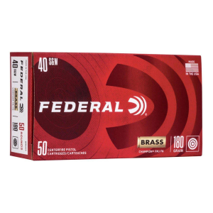 Federal Champion Training FMJ 40 S&W Handgun Ammunition 50 Round Box
