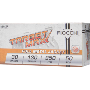 Fiocchi Target Max SCHEELS Exclusive FMJ 38 Special Handgun Ammunition 50 Round Box