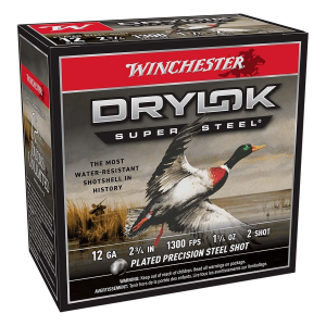Winchester Drylok Super Steel HV Waterfowl Shotshells 12 Gauge Shotshells 25 Round Box