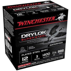 Winchester Drylok Super Steel HV Waterfowl Shotshells 12 Gauge Shotshells 25 Round Box
