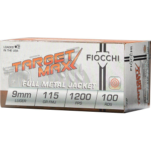Fiocchi Target Max SCHEELS Exclusive 9mm Handgun Ammunition 100 Round Box