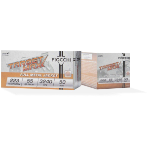 Fiocchi Target Max FMJBT SCHEELS Exclusive 223 Remington Rifle Ammunition 50 Round Box