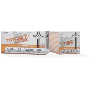 Fiocchi Target Max FMJ SCHEELS Exclusive 5.56x45mm NATO Rifle Ammunition 50 Round Box