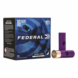 Federal Game Load Upland Hi-Brass 16 Gauge Shotshells 25 Round Box