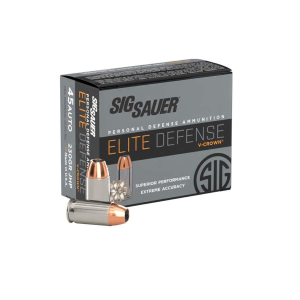 SIG SAUER Elite Performance V-Crown 45 ACP Handgun Ammunition 20 Round Box