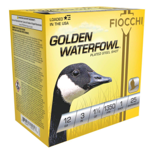 Fiocchi Golden Waterfowl 12 Gauge Shotshells 25 Round Box