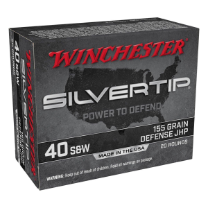Winchester Silvertip JHP 40 S&W Handgun Ammunition 20 Round Box