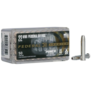 Federal Personal Defense Punch 22 Winchester Magnum Rimfire (WMR) Rimfire Ammunition 50 Round Box