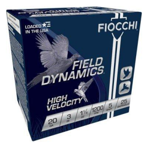 Fiocchi Field Dynamics High Velocity 12 Gauge Shotshells 25 Round Box