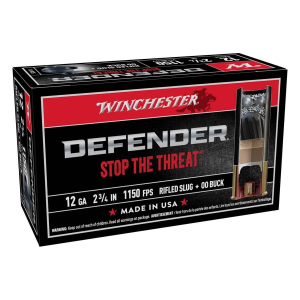 Winchester PDX1 Defender Rifled Slug + Buckshot 12 Gauge Shotshells 10 Round Box